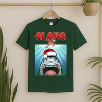 Funny Christmas Claus Shark Reindeer T-Shirt