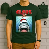 Funny Christmas Claus Shark Reindeer T-Shirt