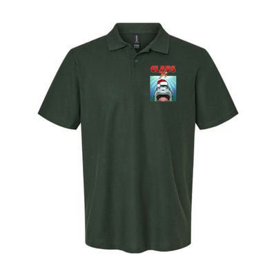 Funny Christmas Claus Shark Reindeer Polo