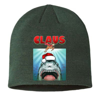 Funny Christmas Claus Shark Reindeer Sustainable Beanie