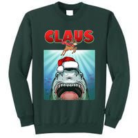 Funny Christmas Claus Shark Reindeer Tall Sweatshirt