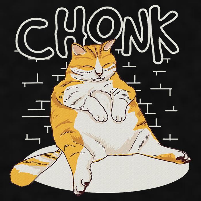 Fat Cat Chonk Scale Chonky Meme Chonker Cat Ladies PosiCharge Tri-Blend Wicking Tank