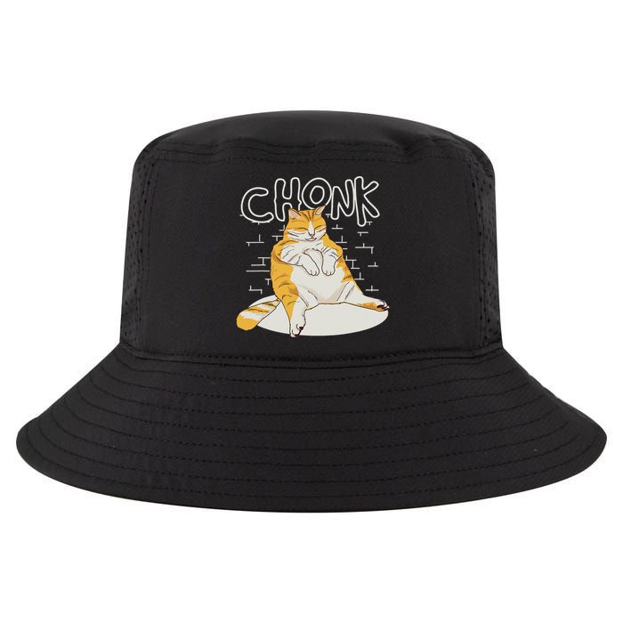 Fat Cat Chonk Scale Chonky Meme Chonker Cat Cool Comfort Performance Bucket Hat