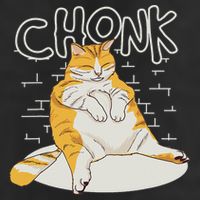 Fat Cat Chonk Scale Chonky Meme Chonker Cat Cool Comfort Performance Bucket Hat