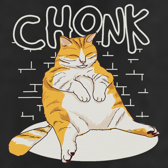 Fat Cat Chonk Scale Chonky Meme Chonker Cat Cool Comfort Performance Bucket Hat