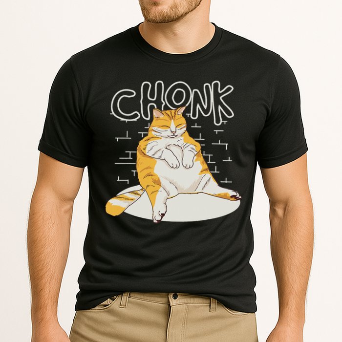Fat Cat Chonk Scale Chonky Meme Chonker Cat Performance Shirt
