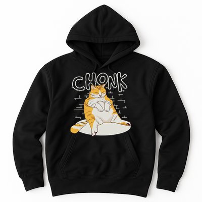 Fat Cat Chonk Scale Chonky Meme Chonker Cat Hoodie