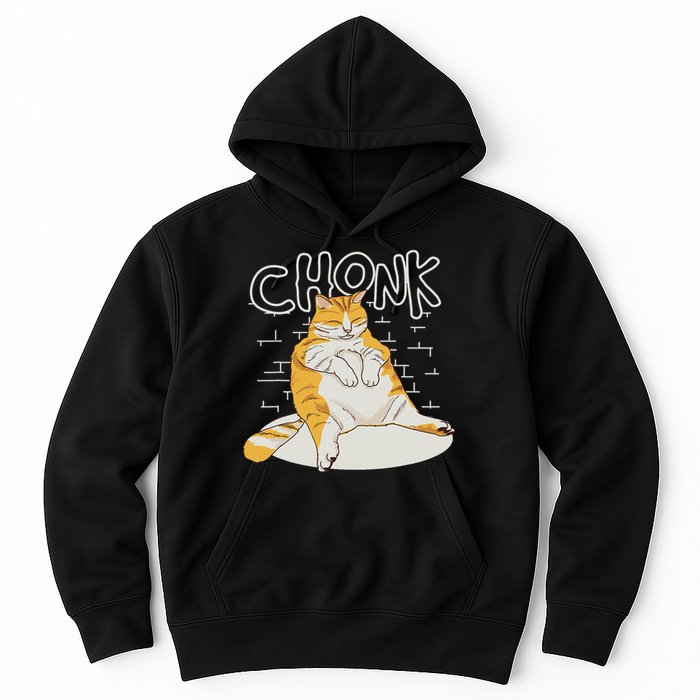Fat Cat Chonk Scale Chonky Meme Chonker Cat Hoodie