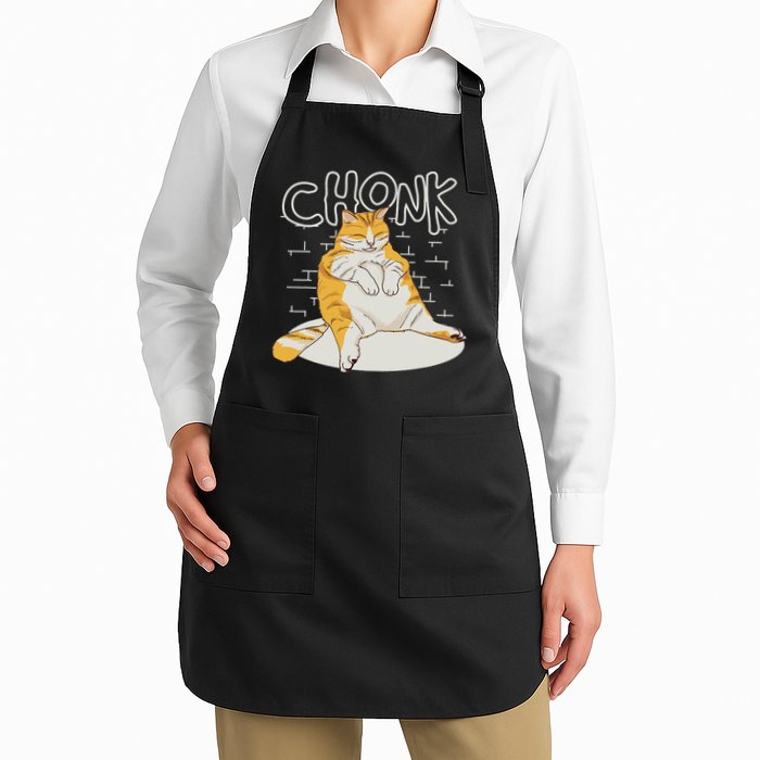 Fat Cat Chonk Scale Chonky Meme Chonker Cat Apron