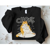Fat Cat Chonk Scale Chonky Meme Chonker Cat Sweatshirt