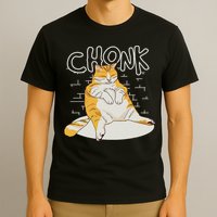 Fat Cat Chonk Scale Chonky Meme Chonker Cat T-Shirt