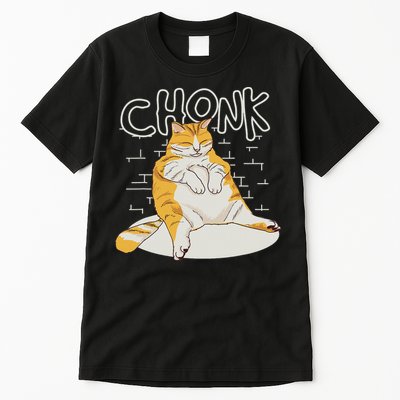 Fat Cat Chonk Scale Chonky Meme Chonker Cat Tall T-Shirt