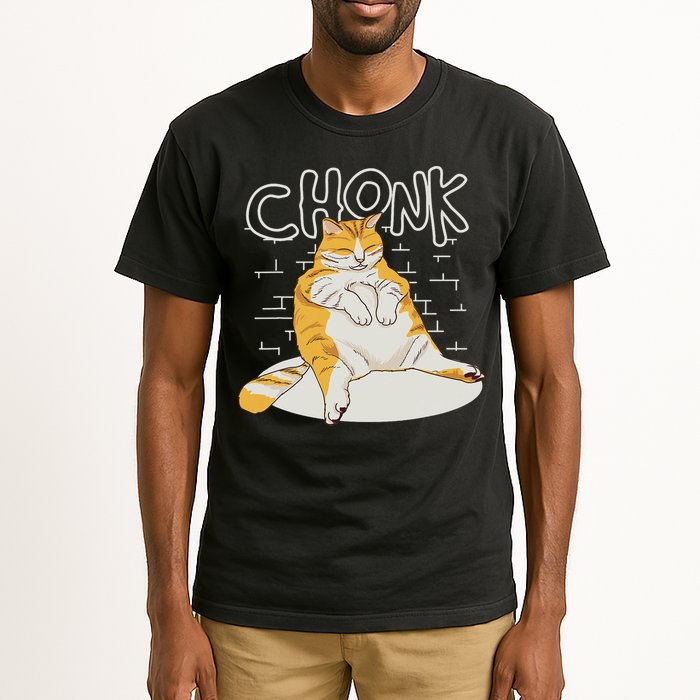 Fat Cat Chonk Scale Chonky Meme Chonker Cat Tall T-Shirt