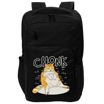 Fat Cat Chonk Scale Chonky Meme Chonker Cat Impact Tech Backpack