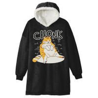 Fat Cat Chonk Scale Chonky Meme Chonker Cat Hooded Wearable Blanket