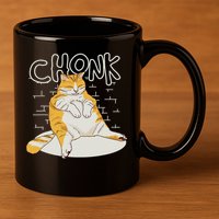 Fat Cat Chonk Scale Chonky Meme Chonker Cat 11oz C Handle Ceramic Mug