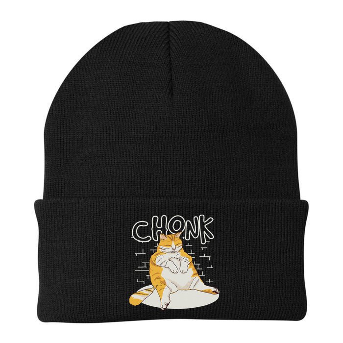 Fat Cat Chonk Scale Chonky Meme Chonker Cat Beanie