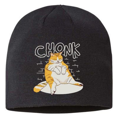Fat Cat Chonk Scale Chonky Meme Chonker Cat Sustainable Beanie