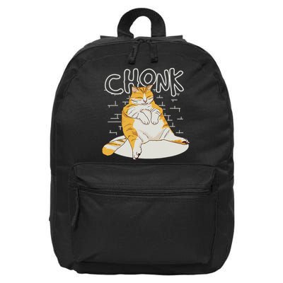 Fat Cat Chonk Scale Chonky Meme Chonker Cat 16 in Basic Backpack