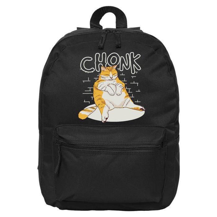 Fat Cat Chonk Scale Chonky Meme Chonker Cat 16 in Basic Backpack