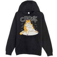 Fat Cat Chonk Scale Chonky Meme Chonker Cat Premium Pullover Hoodie