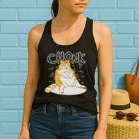 Fat Cat Chonk Scale Chonky Meme Chonker Cat Womens Tank Top