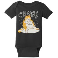 Fat Cat Chonk Scale Chonky Meme Chonker Cat Baby Bodysuit