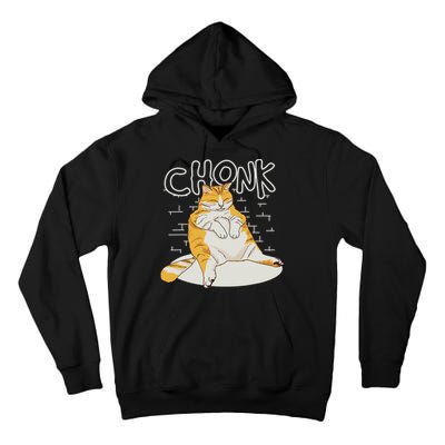 Fat Cat Chonk Scale Chonky Meme Chonker Cat Tall Hoodie