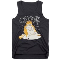 Fat Cat Chonk Scale Chonky Meme Chonker Cat Tank Top