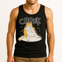 Fat Cat Chonk Scale Chonky Meme Chonker Cat Tank Top