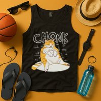 Fat Cat Chonk Scale Chonky Meme Chonker Cat Tank Top
