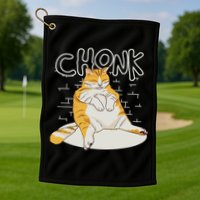 Fat Cat Chonk Scale Chonky Meme Chonker Cat Golf Towel