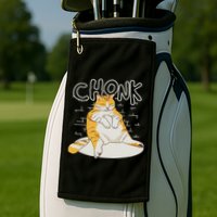 Fat Cat Chonk Scale Chonky Meme Chonker Cat Golf Towel