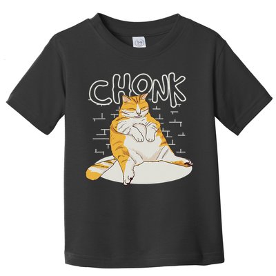 Fat Cat Chonk Scale Chonky Meme Chonker Cat Toddler T-Shirt