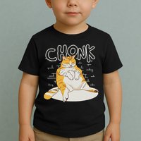 Fat Cat Chonk Scale Chonky Meme Chonker Cat Toddler T-Shirt