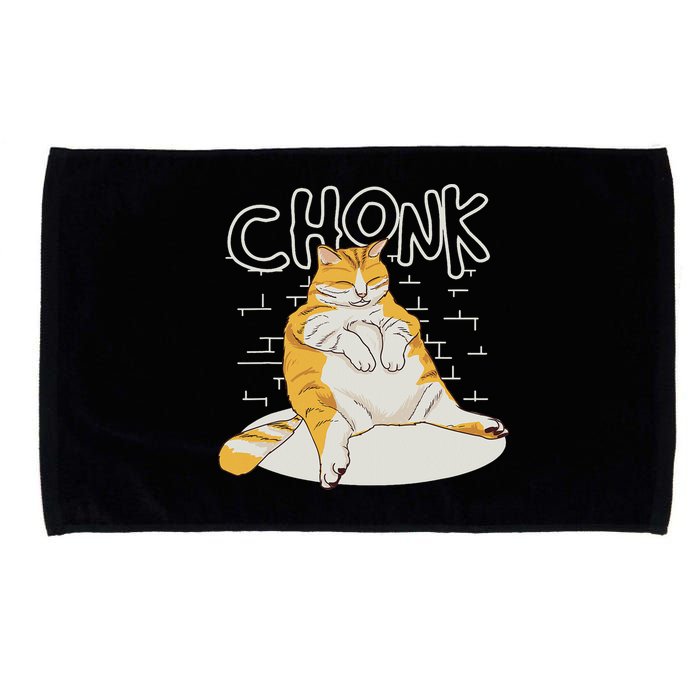 Fat Cat Chonk Scale Chonky Meme Chonker Cat Microfiber Hand Towel
