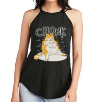 Fat Cat Chonk Scale Chonky Meme Chonker Cat Women's Perfect Tri Rocker Tank