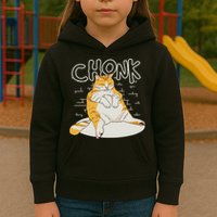 Fat Cat Chonk Scale Chonky Meme Chonker Cat Kids Hoodie