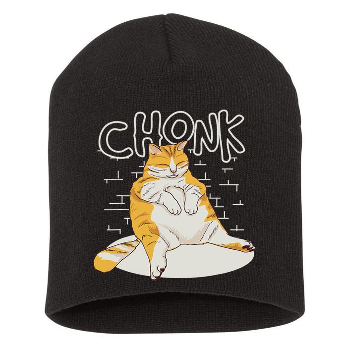 Fat Cat Chonk Scale Chonky Meme Chonker Cat Short Acrylic Beanie