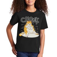 Fat Cat Chonk Scale Chonky Meme Chonker Cat Kids T-Shirt