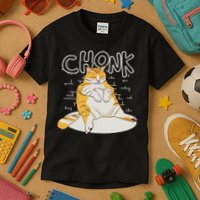 Fat Cat Chonk Scale Chonky Meme Chonker Cat Kids T-Shirt