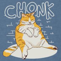 Fat Cat Chonk Scale Chonky Meme Chonker Cat Garment-Dyed Sweatshirt