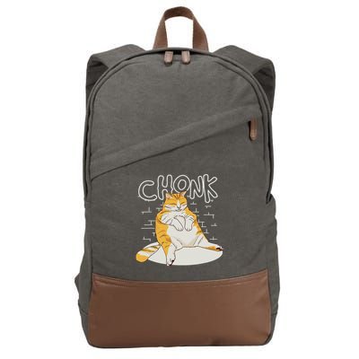 Fat Cat Chonk Scale Chonky Meme Chonker Cat Cotton Canvas Backpack