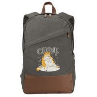 Fat Cat Chonk Scale Chonky Meme Chonker Cat Cotton Canvas Backpack
