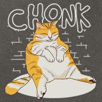 Fat Cat Chonk Scale Chonky Meme Chonker Cat Cotton Canvas Backpack