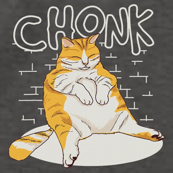 Fat Cat Chonk Scale Chonky Meme Chonker Cat Vector Backpack