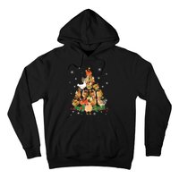 Funny Chicken Christmas Tree Hoodie