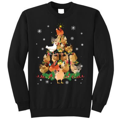 Funny Chicken Christmas Tree Sweatshirt