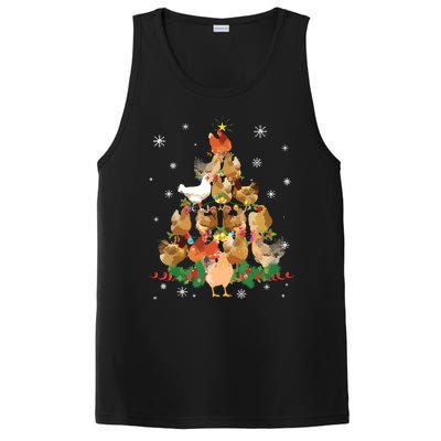 Funny Chicken Christmas Tree PosiCharge Competitor Tank