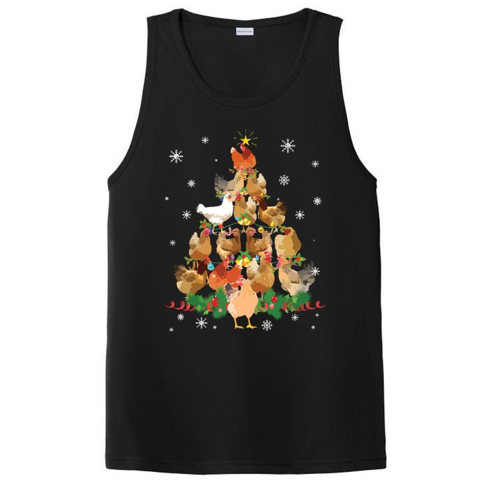 Funny Chicken Christmas Tree PosiCharge Competitor Tank